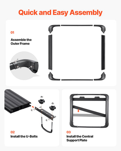 Takräcke, 122 x 102 x 143 cm, universal taklastkorg, bagagehållare för bilens tak med maxlastkapacitet på 67 kg, 11,5 cm staket, rostskyddat stållegering, vindskydd, för SUV-bil