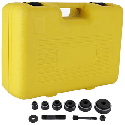 6 Die 10 Ton Hydraulic Knockout Punch 1.3 cm to 5.1 cm Hand Tool Cutter Driver Kit, Holesaw Set Cutter Tool Saw Electrical Conduit Metal Drill