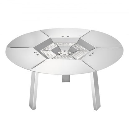 Fire Pit Heat Deflector for Solo Stove Yukon, 508 mm Bonfire Round for Wood Burning Fire Pit, 304 Stainless Steel Heat Diffuser, Detachable Burner Cover Camping Accessories