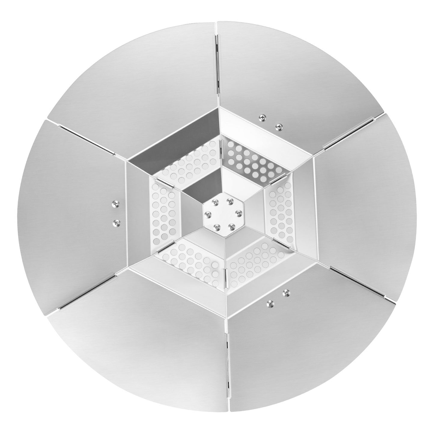 Fire Pit Heat Deflector for Solo Stove Yukon, 508 mm Bonfire Round for Wood Burning Fire Pit, 304 Stainless Steel Heat Diffuser, Detachable Burner Cover Camping Accessories