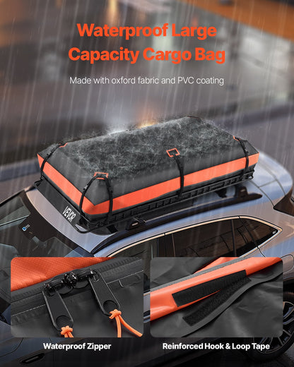 Roof Rack Basket, 84 x 39 x 4.1 in, Universal Rooftop Cargo Carrier with 7.9 x 3.9 x 10.2 in Cargo Bag, Net, Ratchet Straps, 250 lbs Max Load Capacity Car Top Luggage Holder, for SUV Truck Car