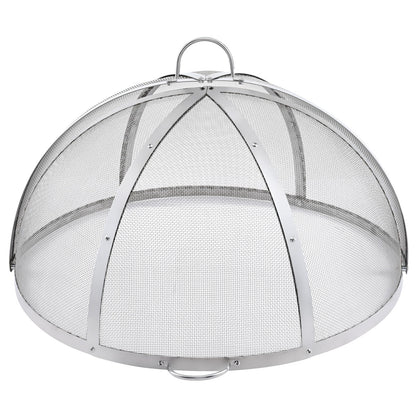 Lock till eldstadsskärm, 30" diameter, runda tillbehör till eldstadsring, metalllock för eldstad, lättöppnade eldstadsringlock i rostfritt stål för utomhuseldstad, bakgård