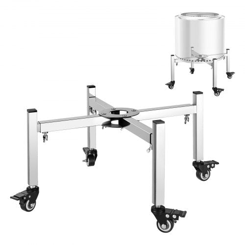 Fire Pit Stand, 38-68.6 cm Adjustable Stretch with 4 Casters, Firepit Stand for Solo Stove Bonfire Ranger Yukon & Other Outside Firepit, Stainless Steel Camping Fire Pit Accessory for Fireplace