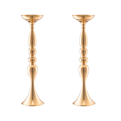 24PCS 50cm/19.7” Tall Wedding Flower Vase, Metal Wedding Centerpiece, Gold Floral Arrangement Stand Display Rack for Tables Wedding Dinner Party, Anniversary Ceremony Birthday Event Decor