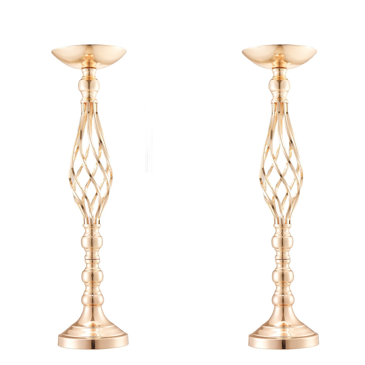 20PCS 58cm/22.83” Tall Wedding Flower Vase, Metal Wedding Centerpiece, Gold Floral Arrangement Stand Display Rack for Tables Wedding Dinner Party, Anniversary Ceremony Birthday Event Decor