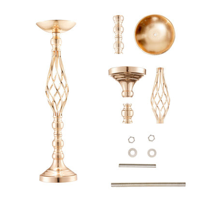 20PCS 58cm/22.83” Tall Wedding Flower Vase, Metal Wedding Centerpiece, Gold Floral Arrangement Stand Display Rack for Tables Wedding Dinner Party, Anniversary Ceremony Birthday Event Decor