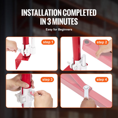 Stödstång för elektrisk lyftanordning, 1000 kg maxlastkapacitet, elektrisk lyfthållare, lyftram i kolstål, lyftstång för ställningsmontering, vinschlyftpelare för lyft, verkstad, garage