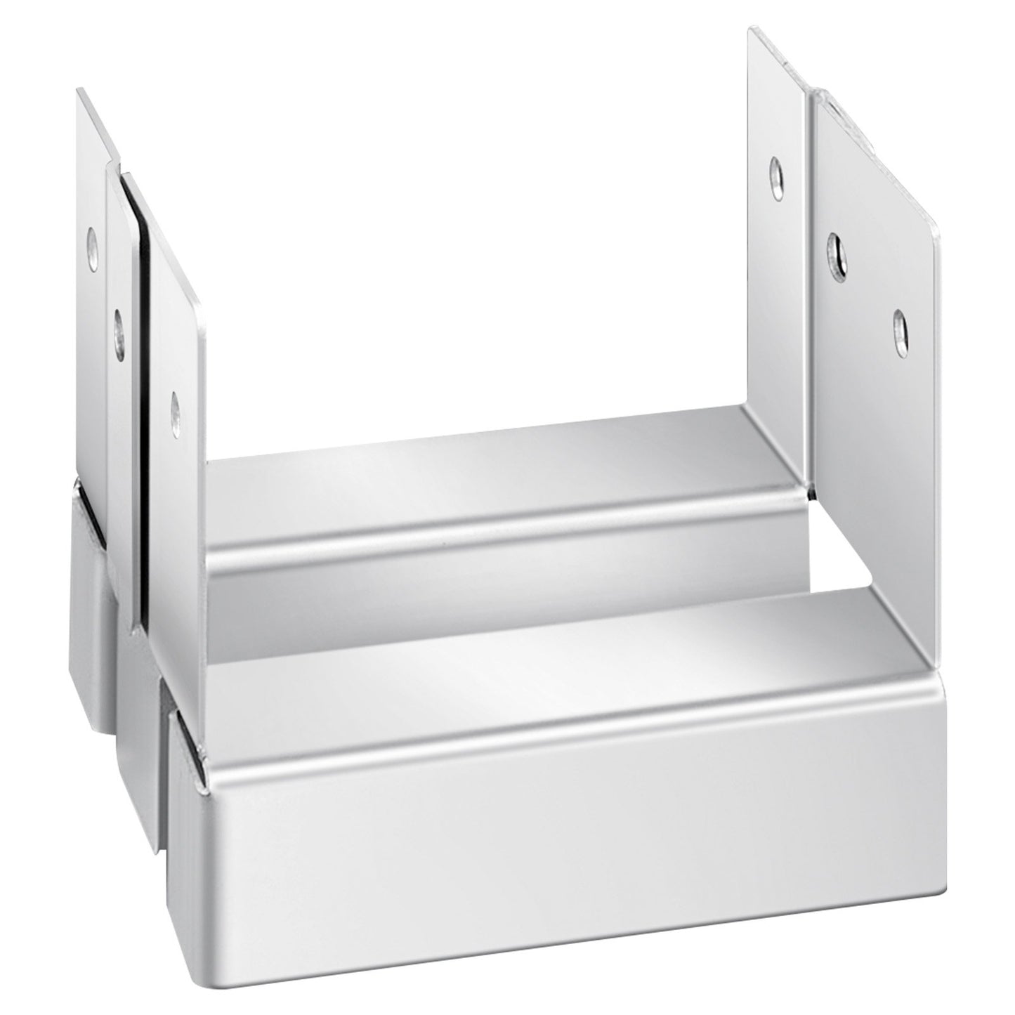 4x4 Post Base 10 Pcs, Inner Size 3.53x3.56inch/89.6x90.5mm Concrete Post Anchor, Heavy-Duty Zinc-Plated Carbon Steel Posts Brackets with 1 Inch Standoff Elevation, for Concrete Pergolas Patios