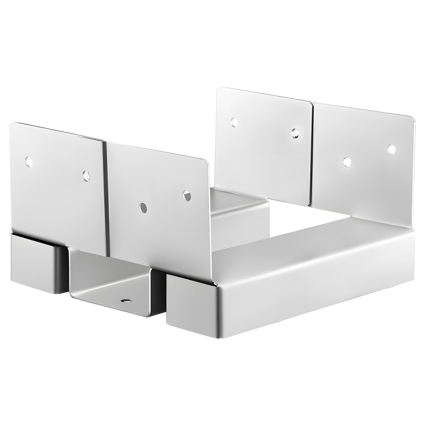 6x6 Post Base 10 Pcs, Inner Size 5.49x5.57inch/139.5x141.5mm Concrete Post Anchor, Heavy-Duty Zinc-Plated Carbon Steel Posts Brackets with 1 Inch Standoff Elevation, for Concrete Pergolas Patio