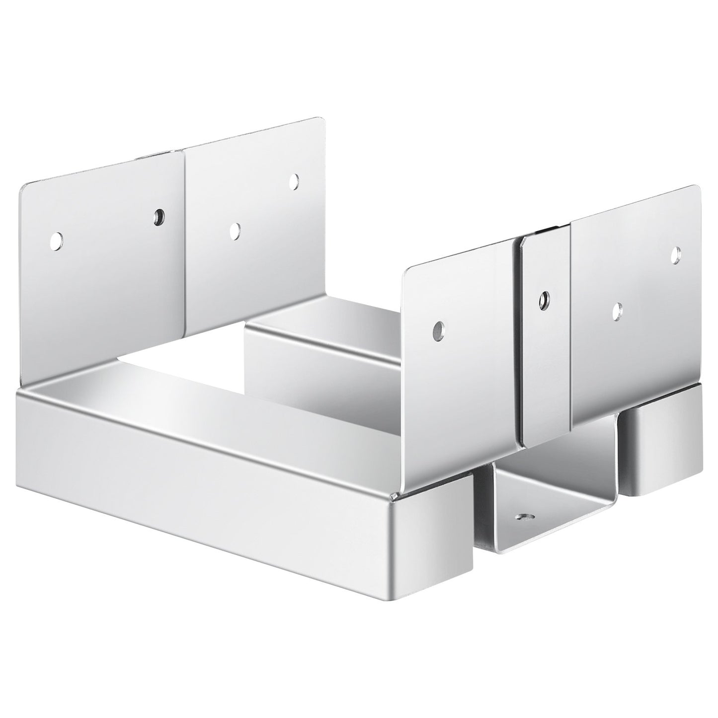 6x6 Post Base 10 Pcs, Inner Size 5.49x5.57inch/139.5x141.5mm Concrete Post Anchor, Heavy-Duty Zinc-Plated Carbon Steel Posts Brackets with 1 Inch Standoff Elevation, for Concrete Pergolas Patio