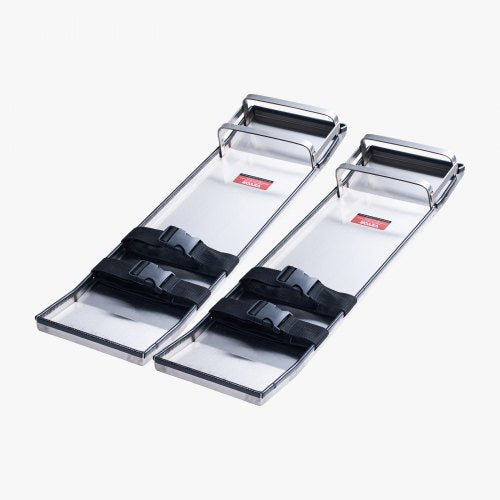 Knäskydd i betong i rostfritt stål, 28'' x 8'' betongglidare, knäskydd för betong, knäskydd i betong, par rörliga glidare, med brädremmar för cement- och betongbehandling