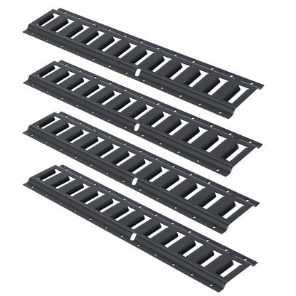 E Track Tie Down Rail Kit, 2' Steel Rails, 4 Pack, Secure Cargo & Heavy Loads Up to 2000 lbs, Heavy Duty Etrack Rails with Screws for Garages, Vans, Trailers, Motorcycle Tie Downs, ATV Mountings