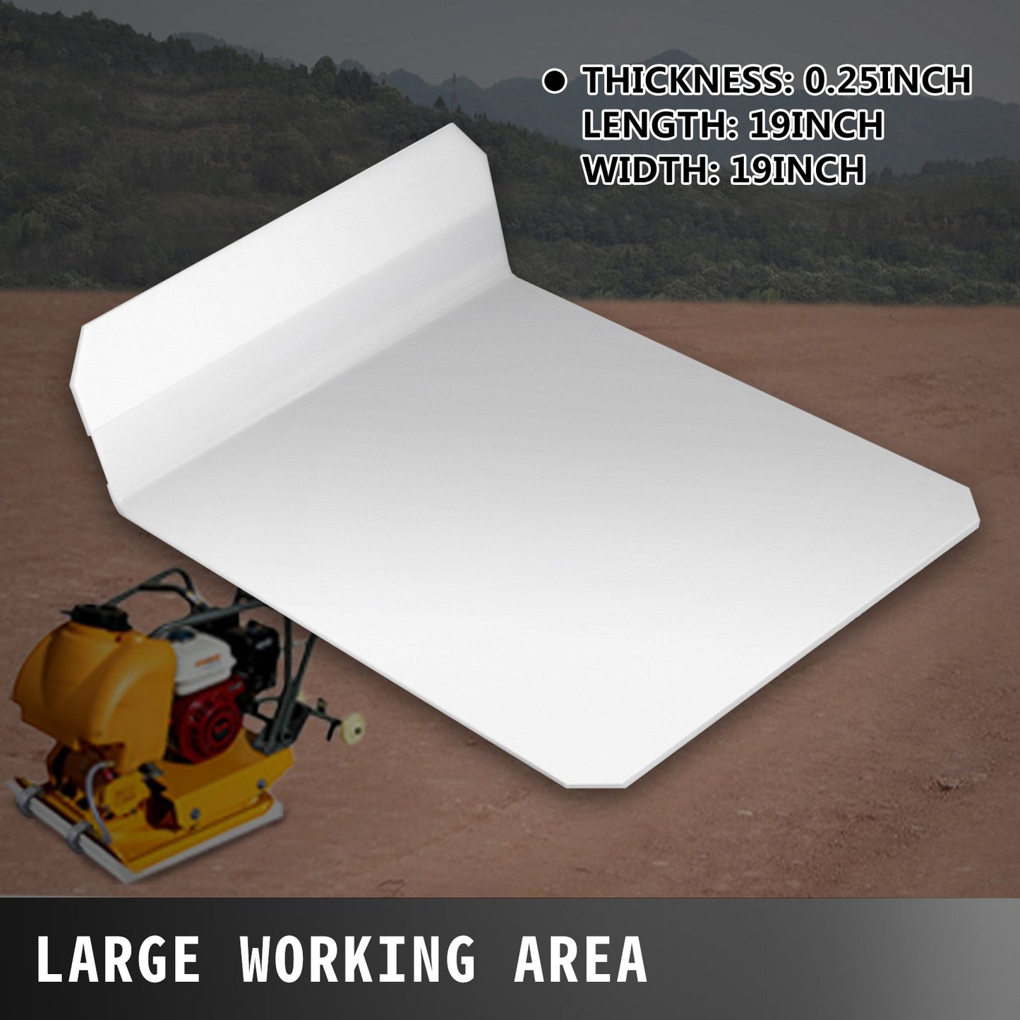 Plate Compactor Pad Plate Compactor Tamper Pad Plate Tamper Pad Tamper Plate Mat for Wacker Plate Compactors Soil Compactor Compactor Machine Base Plate Cover Kit with Mounting Clamps