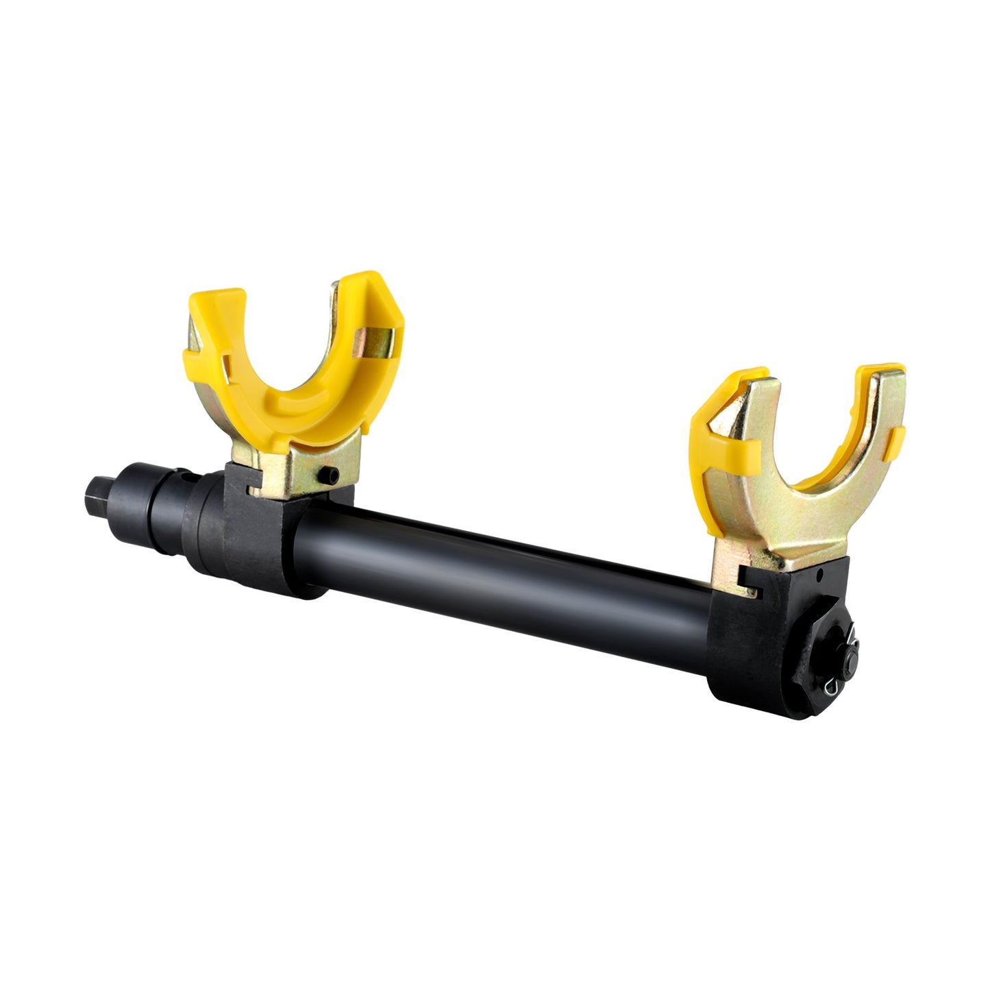 Strut Spring Compressor Set, Macpherson Strut Spring Compressor Kit, Interchangeable Fork Strut Coil Extractor Remover Tool, with Yellow Protective Sleeve and Carrying Case