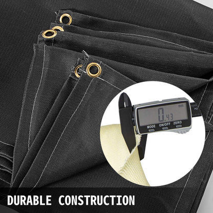 Svetsfilt 1,8x3,05 m glasfiberfilt Kraftig brandskyddsfilt för enkel upphängning och skydd mot gnistor och stänk