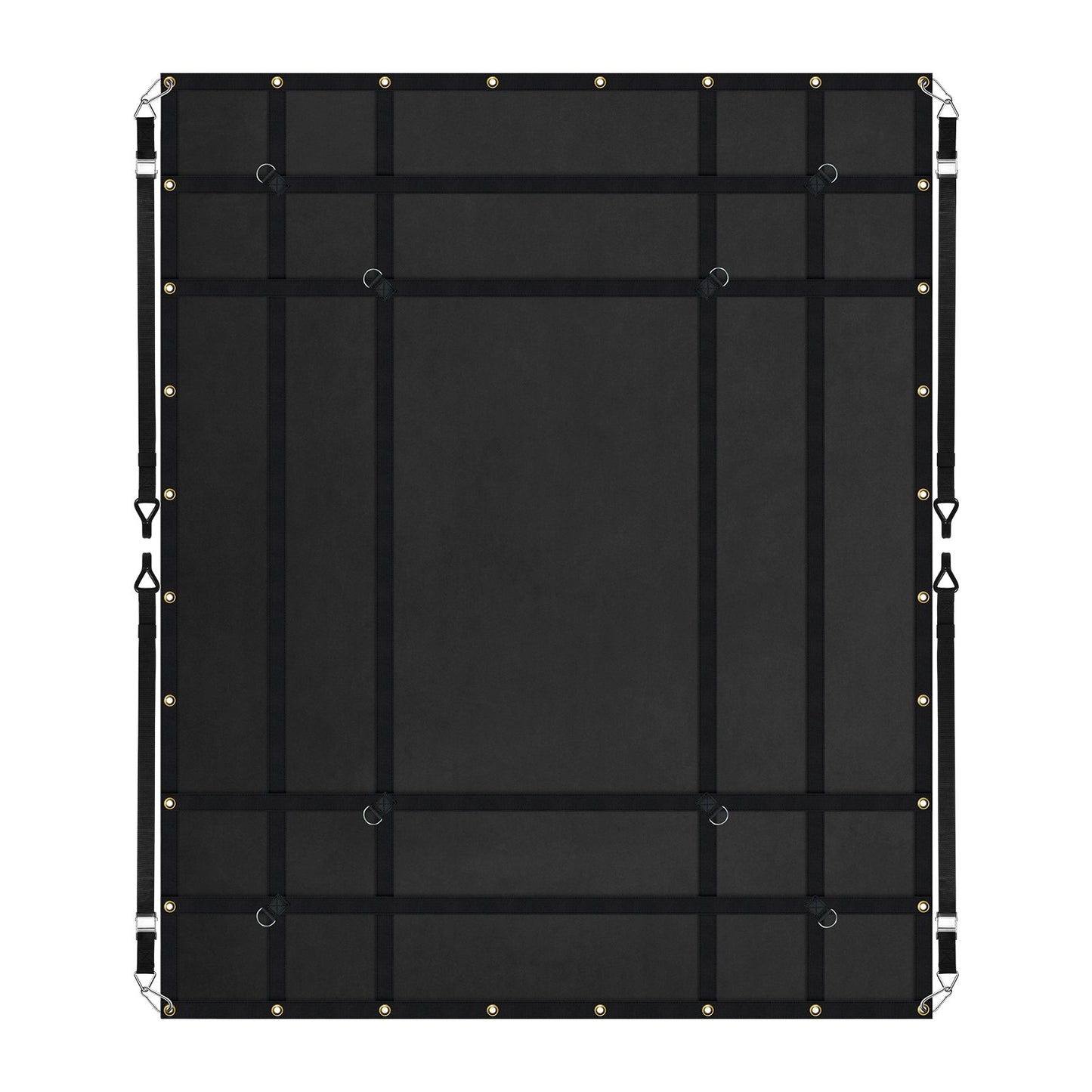 Cargo Net, 72 in x 57 in, Heavy Duty Truck Cargo Net for Truck Bed, 4 Adjustable Straps with Carabiners and Rubber Coated Hooks, Durable, Suitable for Pickup, Jeep, Truck, SUV, Boat (Black)