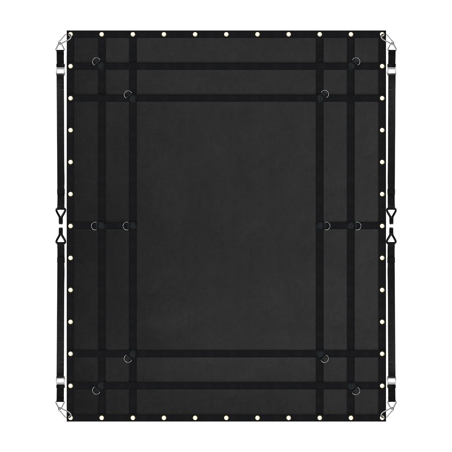 Cargo Net, 96 in x 81 in, Heavy Duty Truck Cargo Net for Truck Bed, 4 Adjustable Straps with Carabiners and Rubber Coated Hooks, Durable, Suitable for Pickup, Jeep, Truck, SUV, Boat (Black)