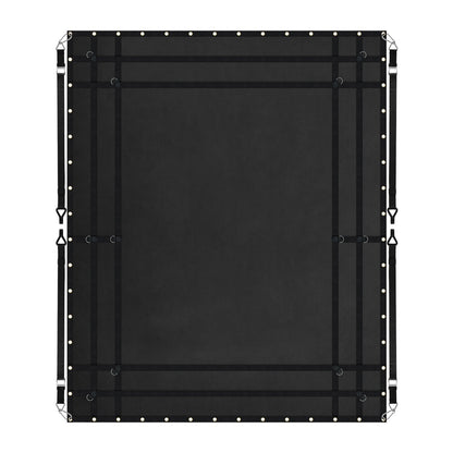 Cargo Net, 120 in x 105 in, Heavy Duty Truck Cargo Net for Truck Bed, 4 Adjustable Straps with Carabiners and Rubber Coated Hooks, Durable, Suitable for Pickup, Jeep, Truck, SUV, Boat (Black)