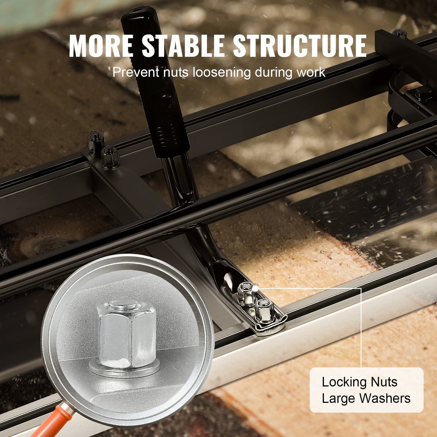 Motorsågverk, portabelt sågverk 36 cm-122 cm svärd, galvaniserat stålmotorsågsverk med 0,5 cm-30 cm skärtjocklek, tvärsågning av trä och virke för byggare och träarbetare