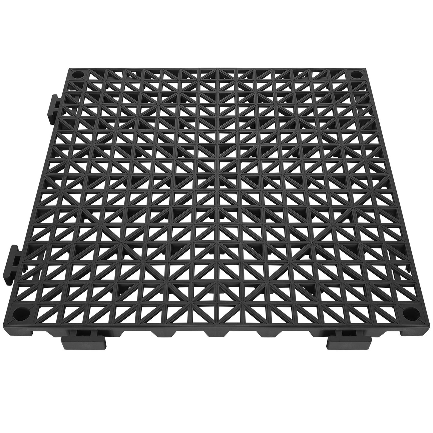 Interlocking Drainage Floor Mat 30.5 x 30.5 cm PVC Non-Slip Floor Tiles 12 Pack