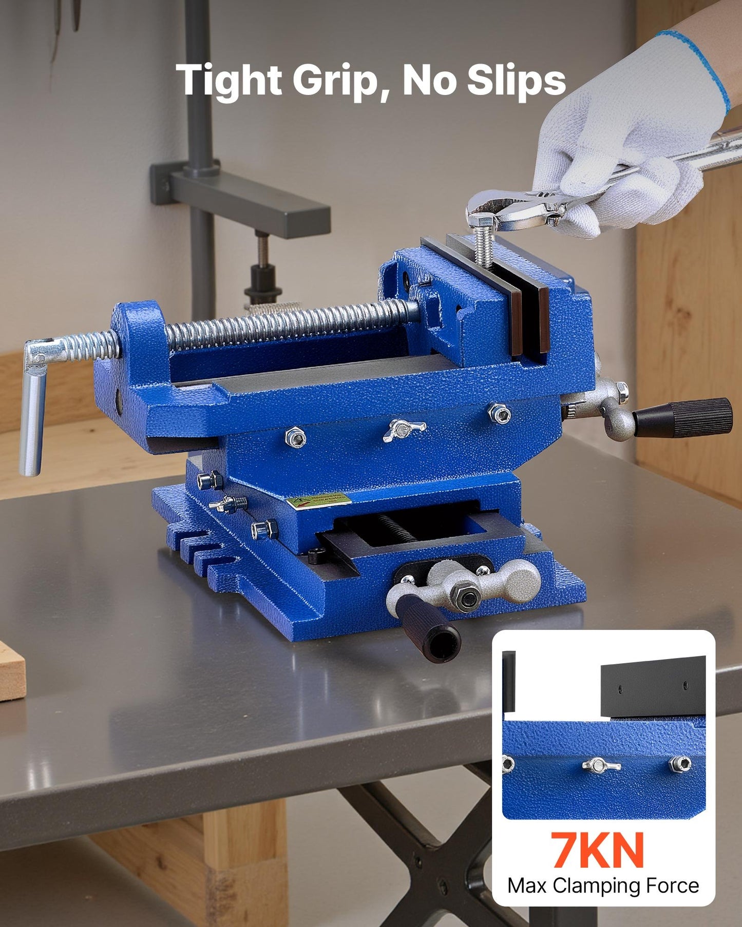 Cross Slide Drill Press Vise, 4 Inch Jaw Width, 2 Way X-Y Axis Bench Vise, 3.5 Inch Max Jaw Opening, Heavy Duty Cast Iron, Workbench Vice Clamp, for Woodworking Drilling CNC Milling Machine