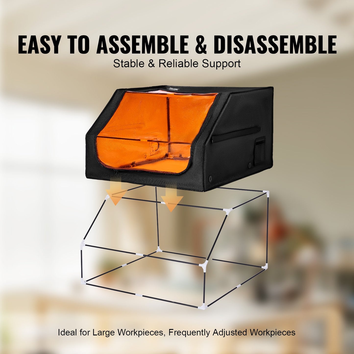 Lasergraveringslåda, 800 x 800 x 500 mm (31,5 x 31,5 x 19,6 tum), flamskyddat och brandsäkert skyddshölje, med frånluftsfläkt och rör, isolerar rök, buller och skyddar ögonen, passar de flesta lasergraveringsmaskiner