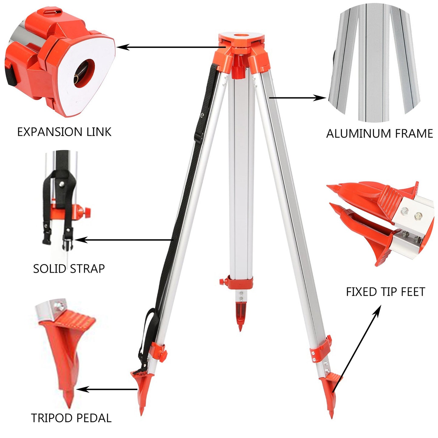Rotary Green Laser Kit 500M+1.65M Aluminum Tripod+5M Laser Level Staff