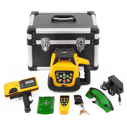 Rotary Green Laser Kit 500M+1.65M Aluminum Tripod+5M Laser Level Staff