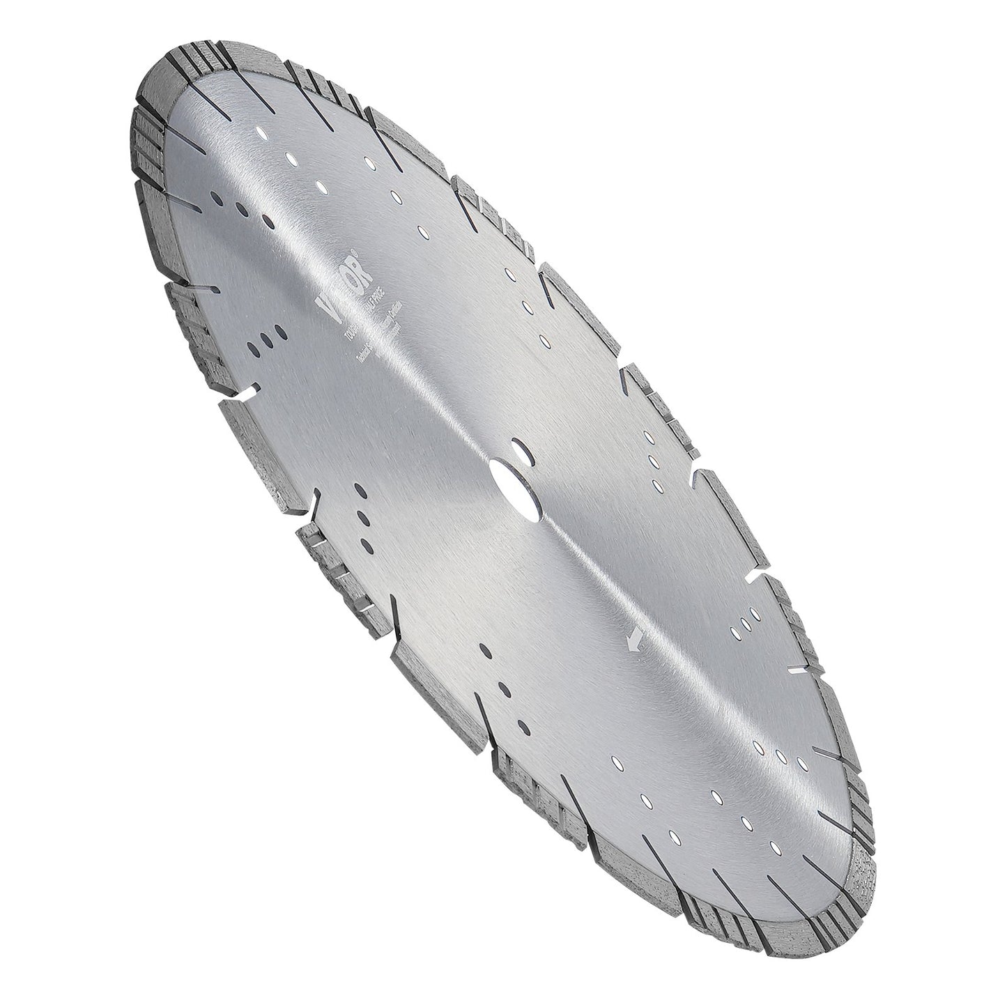 Diamond Blade, 14inch/350mm Concrete Saw Blade Wet or Dry, 0.39inch/10mm Slanted Teeth Diamond Segment Blade, Universal 1 inch/25.4 mm Center Hole Diameter, for Concrete Cement Board Tile Brick