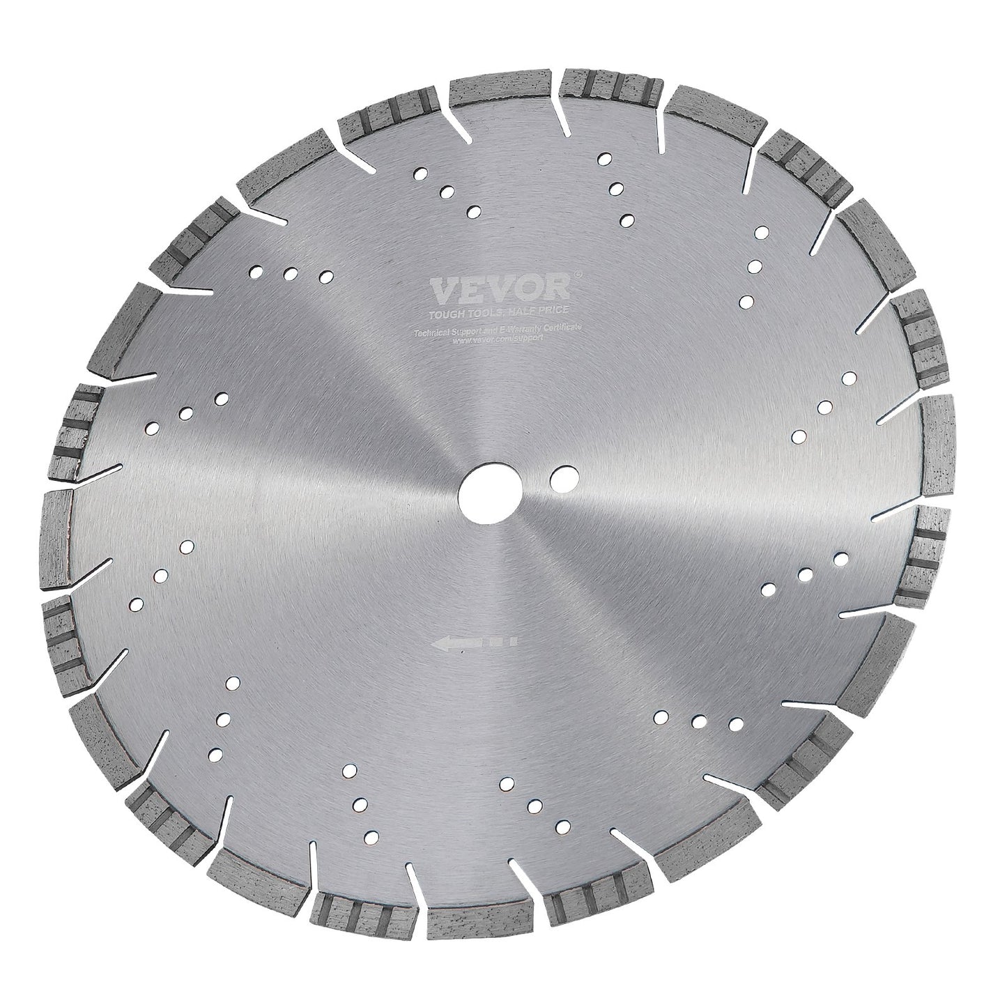 Diamond Blade, 14inch/350mm Concrete Saw Blade Wet or Dry, 0.39inch/10mm Slanted Teeth Diamond Segment Blade, Universal 1 inch/25.4 mm Center Hole Diameter, for Concrete Cement Board Tile Brick