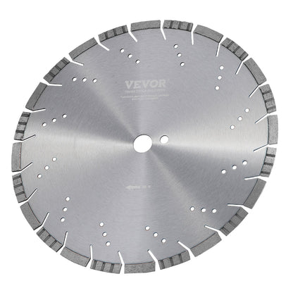 Diamond Blade, 14inch/350mm Concrete Saw Blade Wet or Dry, 0.39inch/10mm Slanted Teeth Diamond Segment Blade, Universal 1 inch/25.4 mm Center Hole Diameter, for Concrete Cement Board Tile Brick