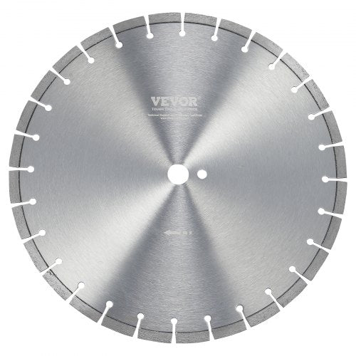 Diamond Blade, 16inch/400mm Concrete Saw Blade Wet or Dry, 0.47inch/12mm Flat Teeth Diamond Segment Blade, Universal 1 inch/25.4 mm Center Hole Diameter, for Concrete Cement Board Tile Brick