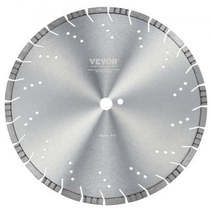 Diamond Blade, 16inch/400mm Concrete Saw Blade Wet or Dry, 0.47inch/12mm Slanted Teeth Diamond Segment Blade, Universal 1 inch/25.4 mm Center Hole Diameter, for Concrete Cement Board Tile Brick