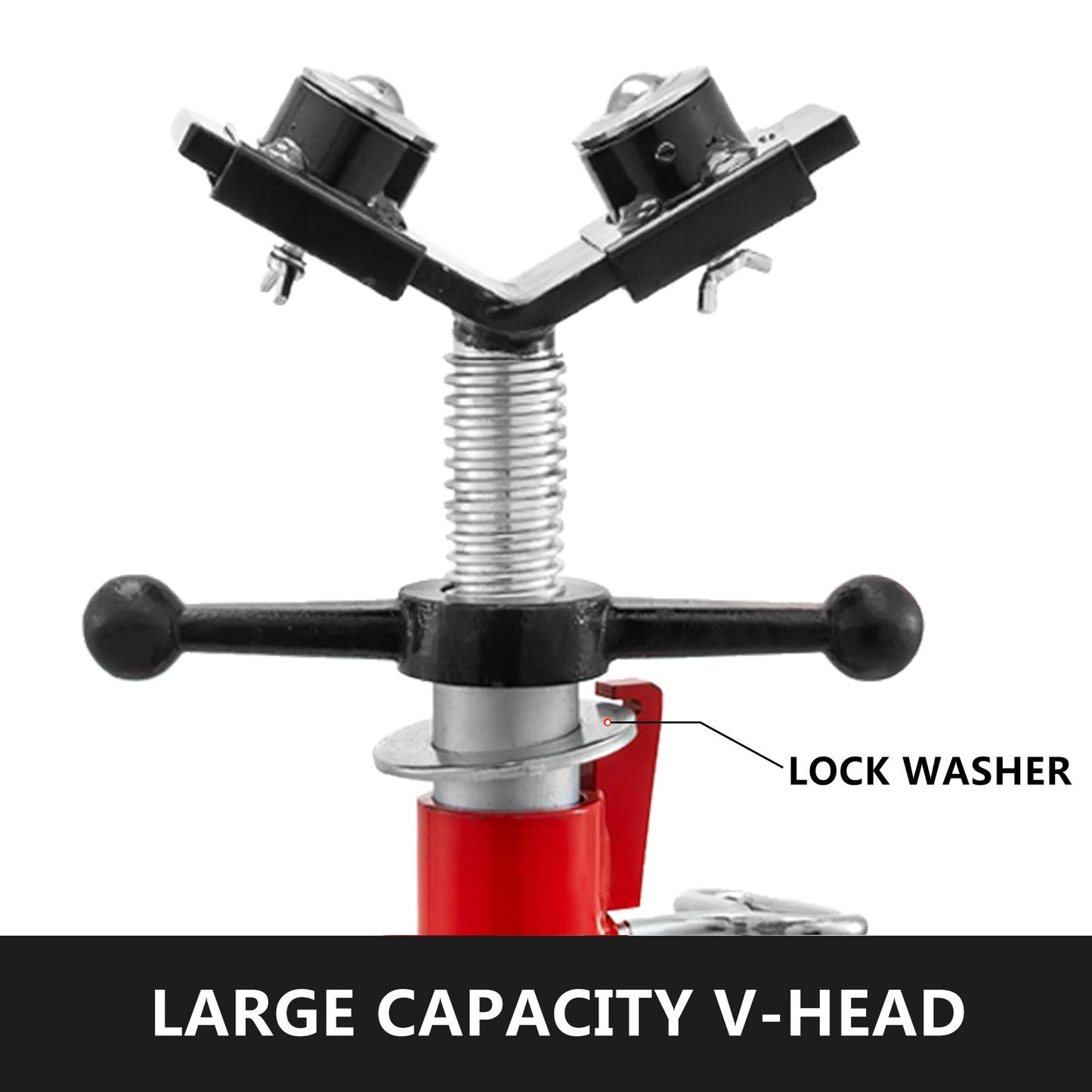 Pipe Jack Stand With 2-Ball Transfer V-Head and Folding Legs 1134 kg Adjustable Height 71.1 cm to 130.8 cm 1107A-type