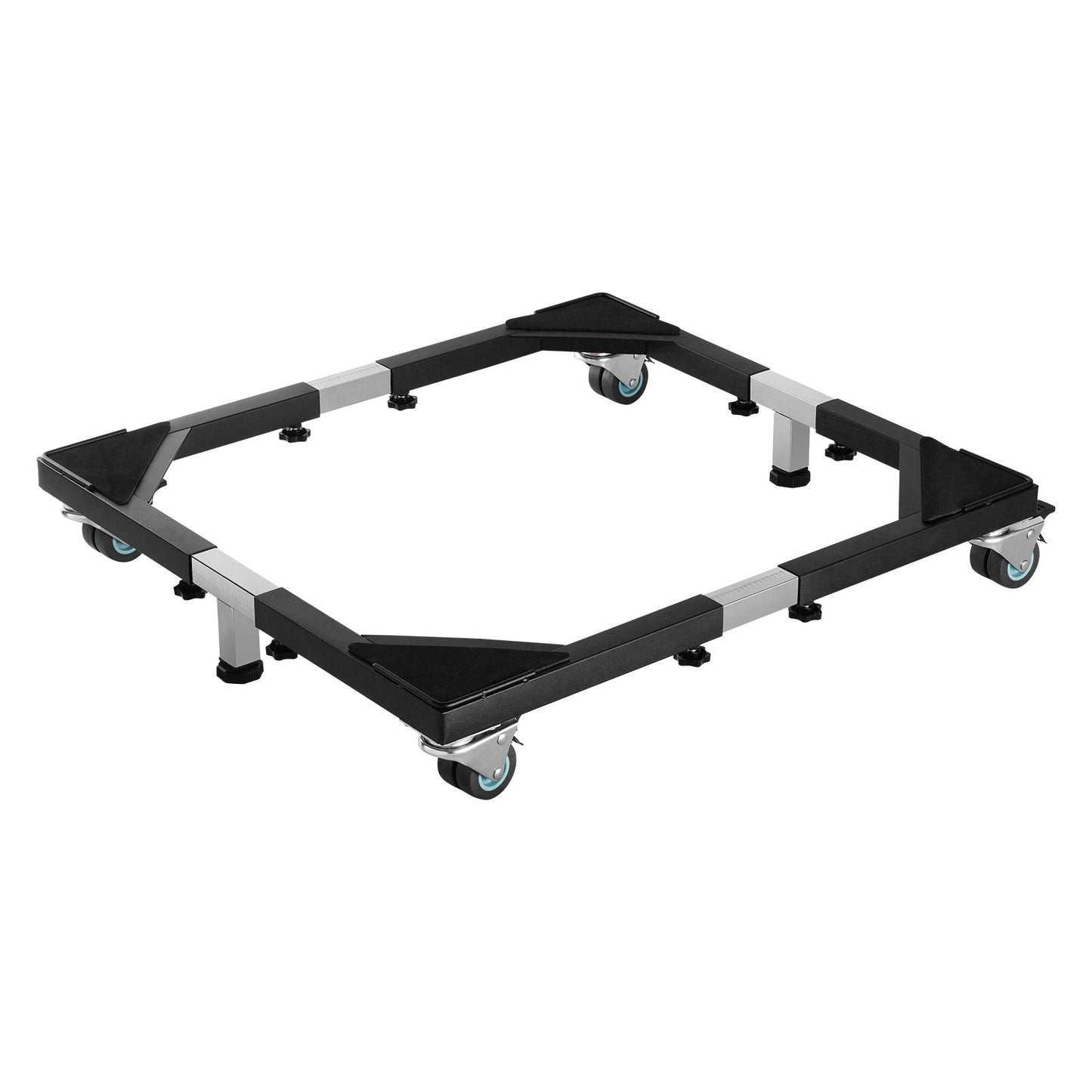 Fridge Stand Mobile Base, 1200 lbs Load Capacity, Washing Machine Stand with 8 Locking Twin Wheels and 4 Brakes, 23-36.6 Inches Adjustable Furniture Dolly for Washer, Refrigerator and Dryer