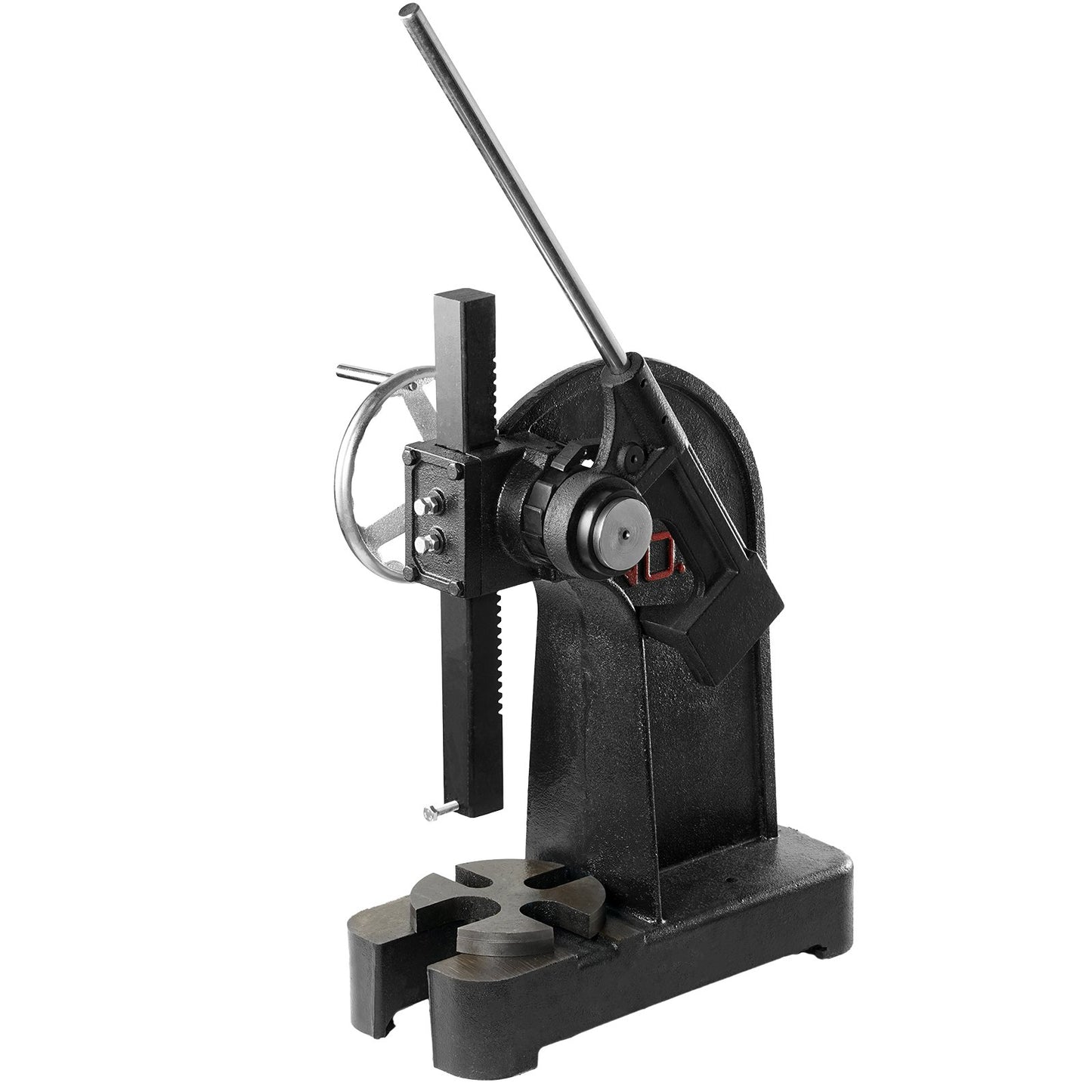 Spindelpress, 3 tons spärrhaketyp spindelpress, spärrhakehävarmspendelpress med handhjul, 12,2" maximal höjd, manuell bordsstanspress i gjutjärn, för stansning, bockning, sträckning, formning