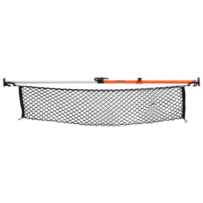 Cargo Bar, Ratcheting Cargo Bars Adjustable from 1016mm to 1854mm, Heavy-duty Steel Cargos Stabilizer with Storage Net & Divider Bar, Telescoping Load Lock Bars for SUVs, Sedans