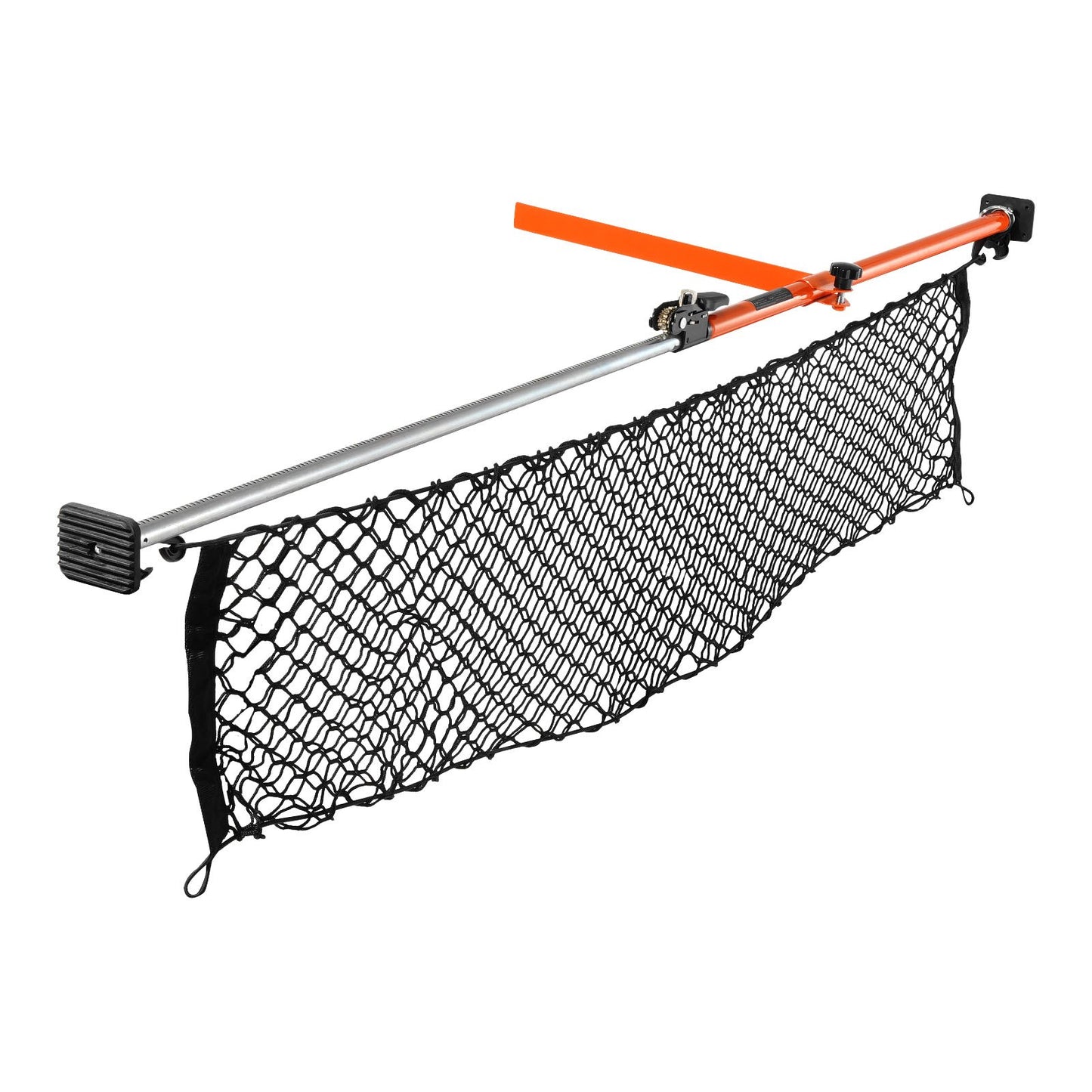 Cargo Bar, Ratcheting Cargo Bars Adjustable from 1016mm to 1854mm, Heavy-duty Steel Cargos Stabilizer with Storage Net & Divider Bar, Telescoping Load Lock Bars for SUVs, Sedans