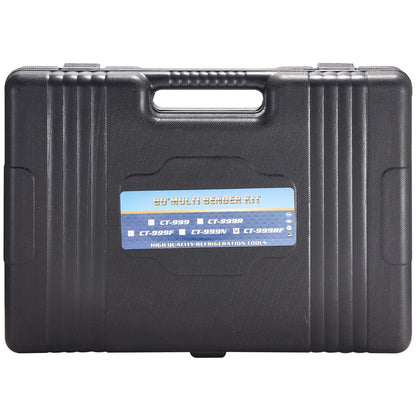 Pipe Tube Bender, 6.4mm-22.2mm Ratcheting Tubing Benders, 90° Forward/Reverse Pipes Bending Tools with 7 Dies for HVAC Air Conditioning Refrigerator Repair