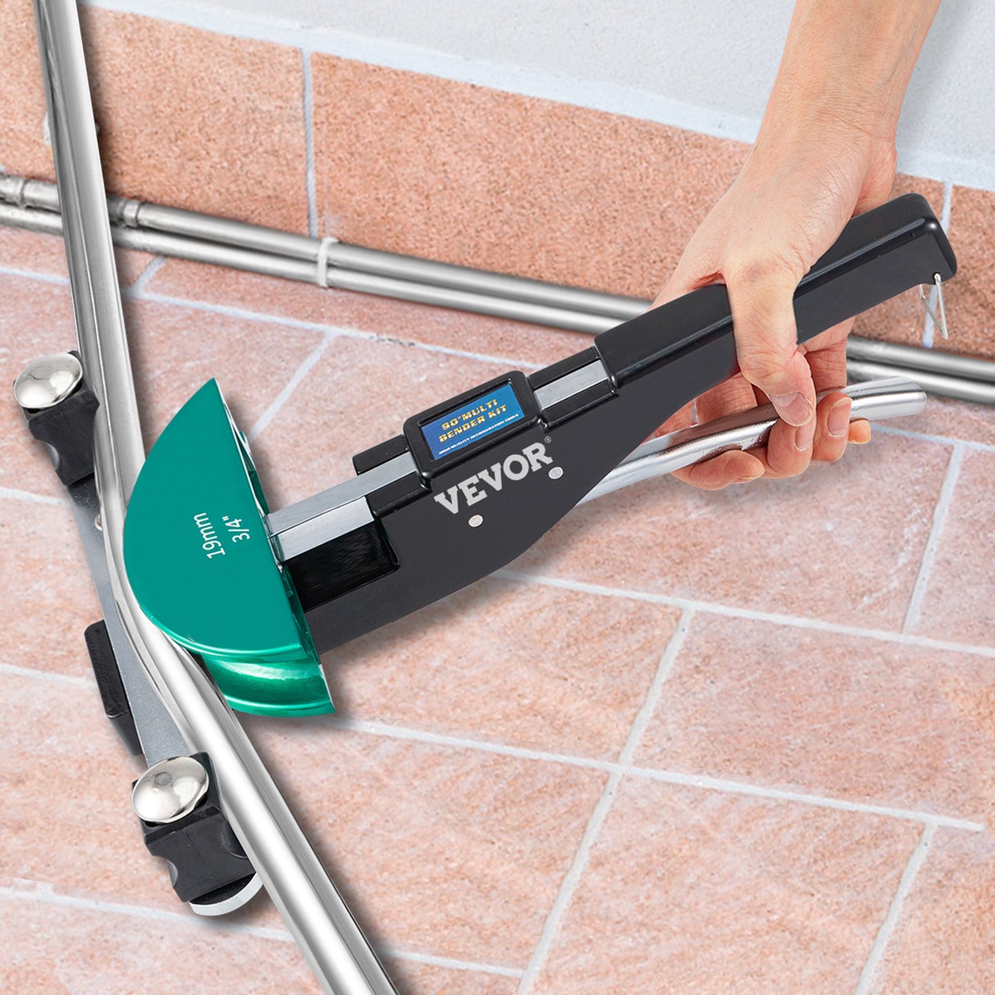 Copper Pipe Bender, 7 Colorful Dies 1/4-7/8 inch 90 Degrees Forward and Reverse Bending, 6-22 mm for Copper & Aluminum Tubes with Reverse Bend Attachment