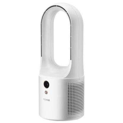 Desk Fan Bladeless, 12.99 Inch Kids-Friendly Personal Portable Desk Fan, 6-Speed USB Quiet Cooling Small Tower Fan with Button Control, Blows Cold Air for Office, Home (Plug to Use, No Battery)