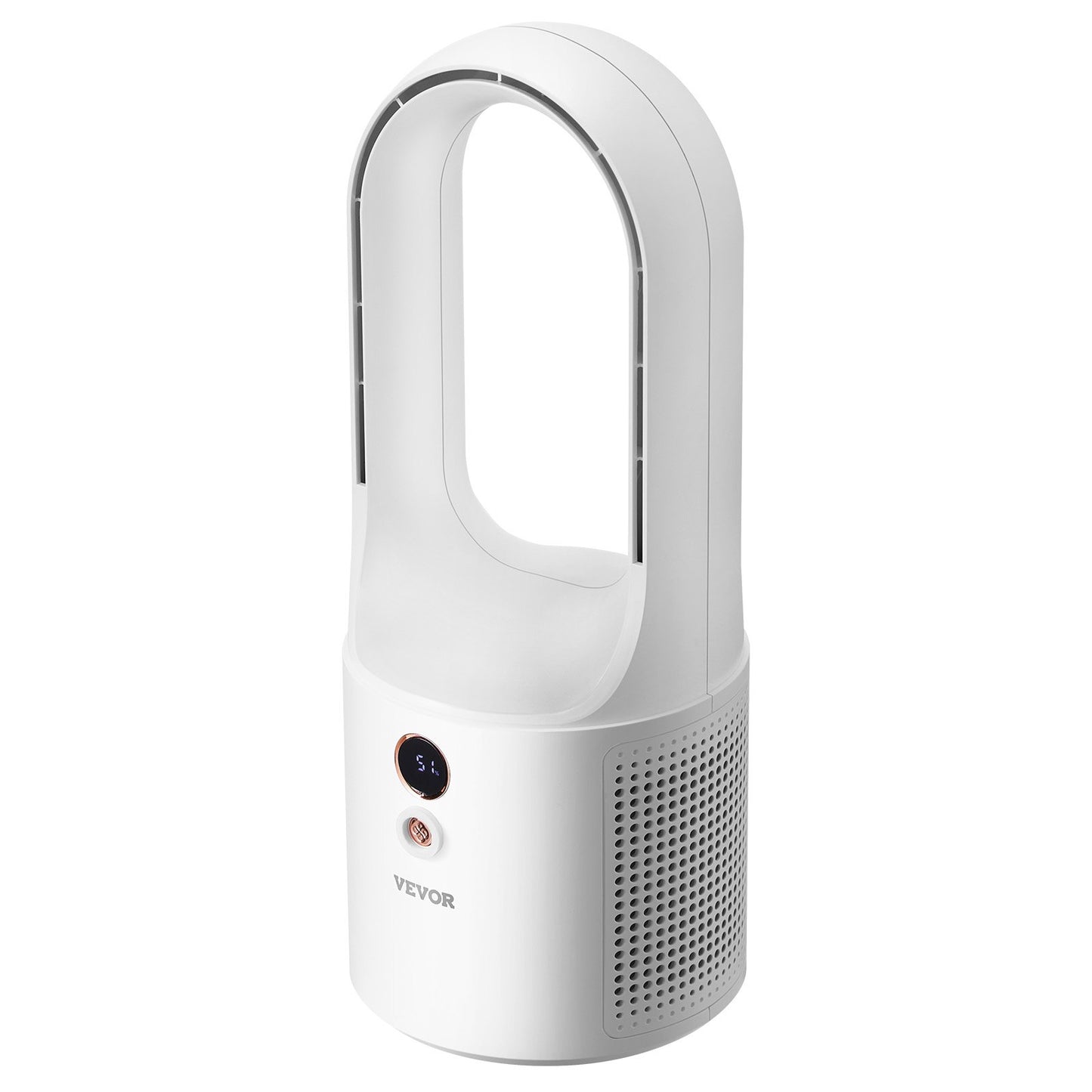 Desk Fan Bladeless, 12.99 Inch Portable Desk Fan, 6-Speed USB Quiet Cooling Small Tower Fan with Rechargeable Battery, Easy to Clean & Kids-Friendly, Blows Cold Air for Bedroom, Office, Home