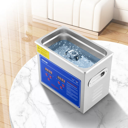 Professional Ultrasonic Cleaner, 2.85 L Ultrasonic Jewelry Cleaner with Digital Timer & Heater, Stainless Steel Industrial Sonic Cleaner 40kHz for Glasses, Watches, Rings, Small Parts