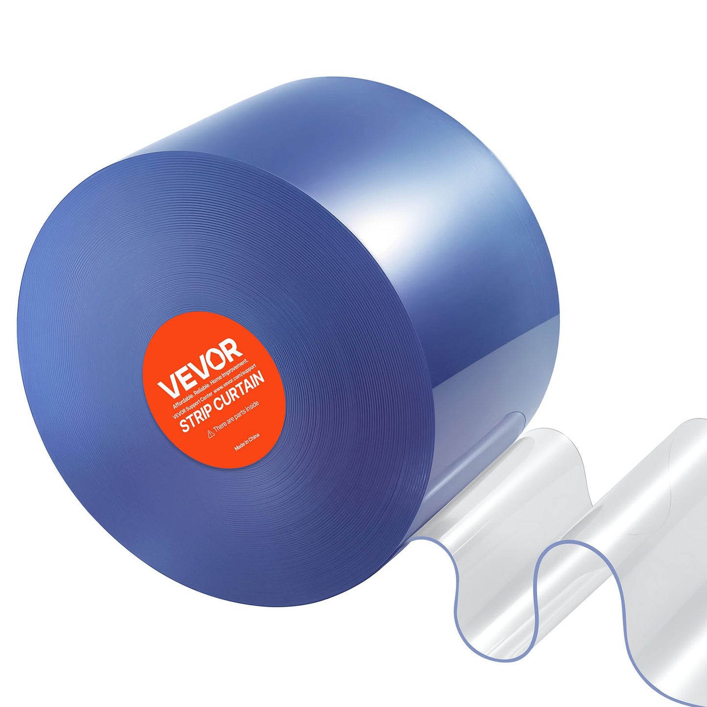 Clear PVC Strip Curtain, 45.7 m Length x 20 cm Width, Plastic Door Strip Bulk Roll, Walk in Freezer Cooler Curtain Strips for Doorways of Supermarket, Garage, Warehouse, Barn, Pet Animal House