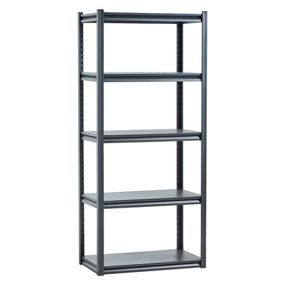 Storage Shelves, 2000 lbs, 5 Tier Garage Storage Shelving, 18" D x 32" W x 72" H Adjustable Metal Shelves for Garage Shelves Utility Rack Shelf, Ideal for Kitchen, Warehouse, Basement, Black