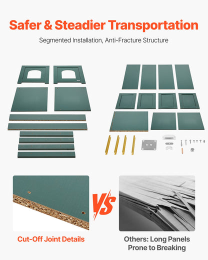 Kattlåda för flera katter, 120 cm dold kattlåda med 4 dörrar och 2 ingångar, inomhustoalett för katter, sidobord i trä för kattmöbler, passar de flesta kattlådor, grön