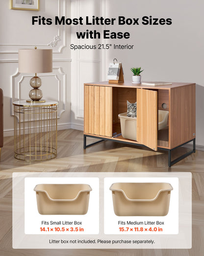 Kattlåda, 80 cm dold kattlåda med klösplatta och förvaring, vattentät katttoalett, sidobord för katt, passar de flesta av kattlådans delar, för sovrum och vardagsrum