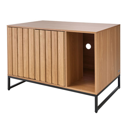 Kattlåda, 80 cm dold kattlåda med klösplatta och förvaring, vattentät katttoalett, sidobord för katt, passar de flesta av kattlådans delar, för sovrum och vardagsrum