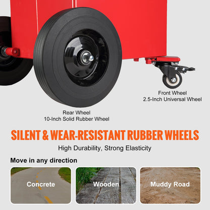 30 Gallon Diesel Caddy, 23.5 L/min, 180W Portable Storage Tank Container with Electric Pump Wheels, Diesel Transfer Storage Tank for Fueling