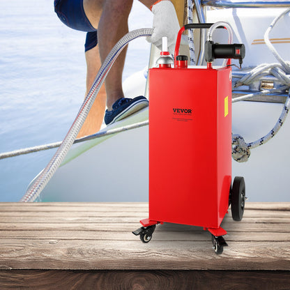 30 Gallon Diesel Caddy, 23.5 L/min, 180W Portable Storage Tank Container with Electric Pump Wheels, Diesel Transfer Storage Tank for Fueling